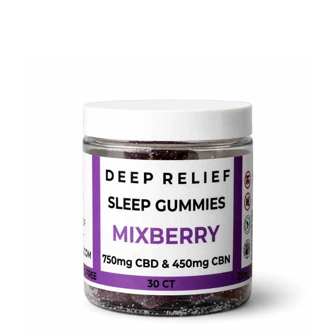 Deep Relief Sleep Gummies product packaging